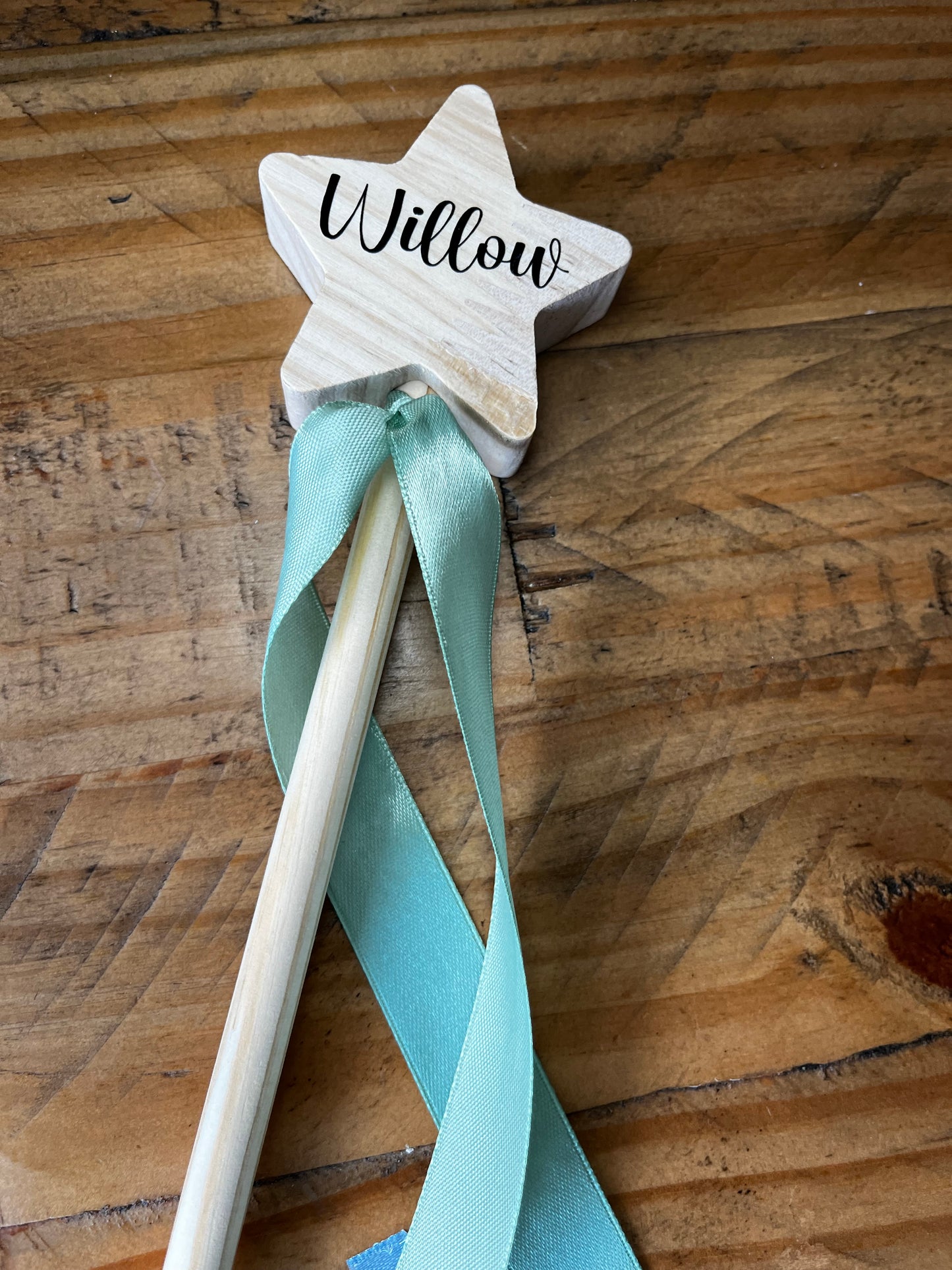 Personalised wooden star wand
