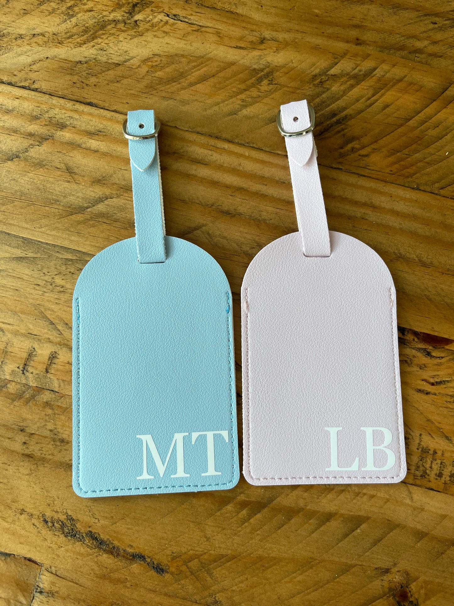 Personalised Luggage Tags - Blue, Pink or Grey