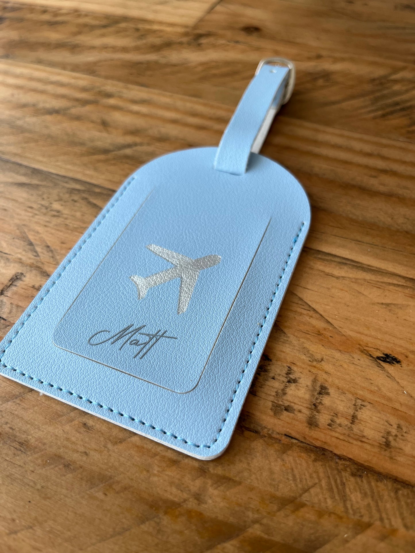 Personalised Luggage Tags - Blue, Pink or Grey