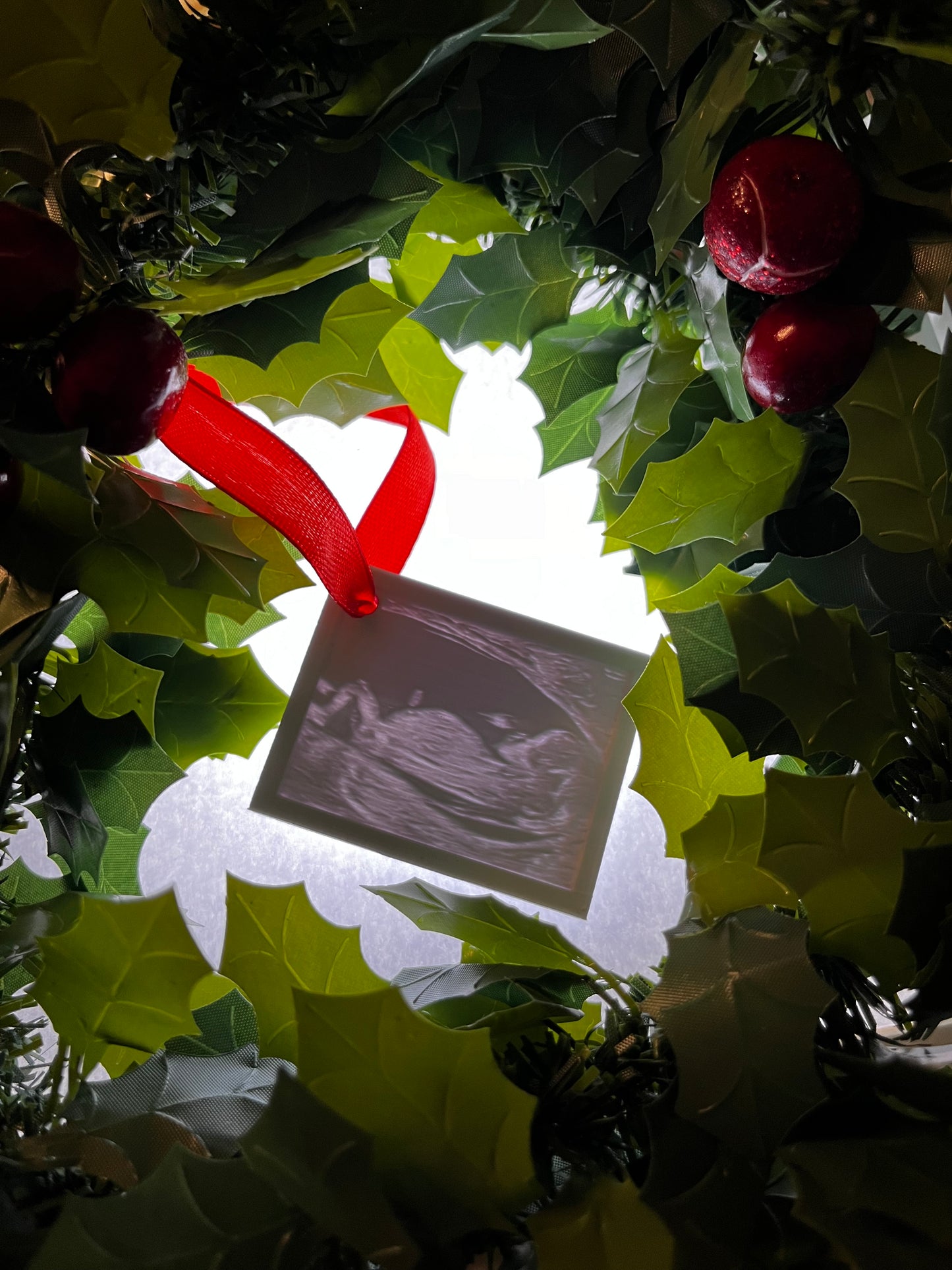 Baby ultrasound scan photo Christmas decoration