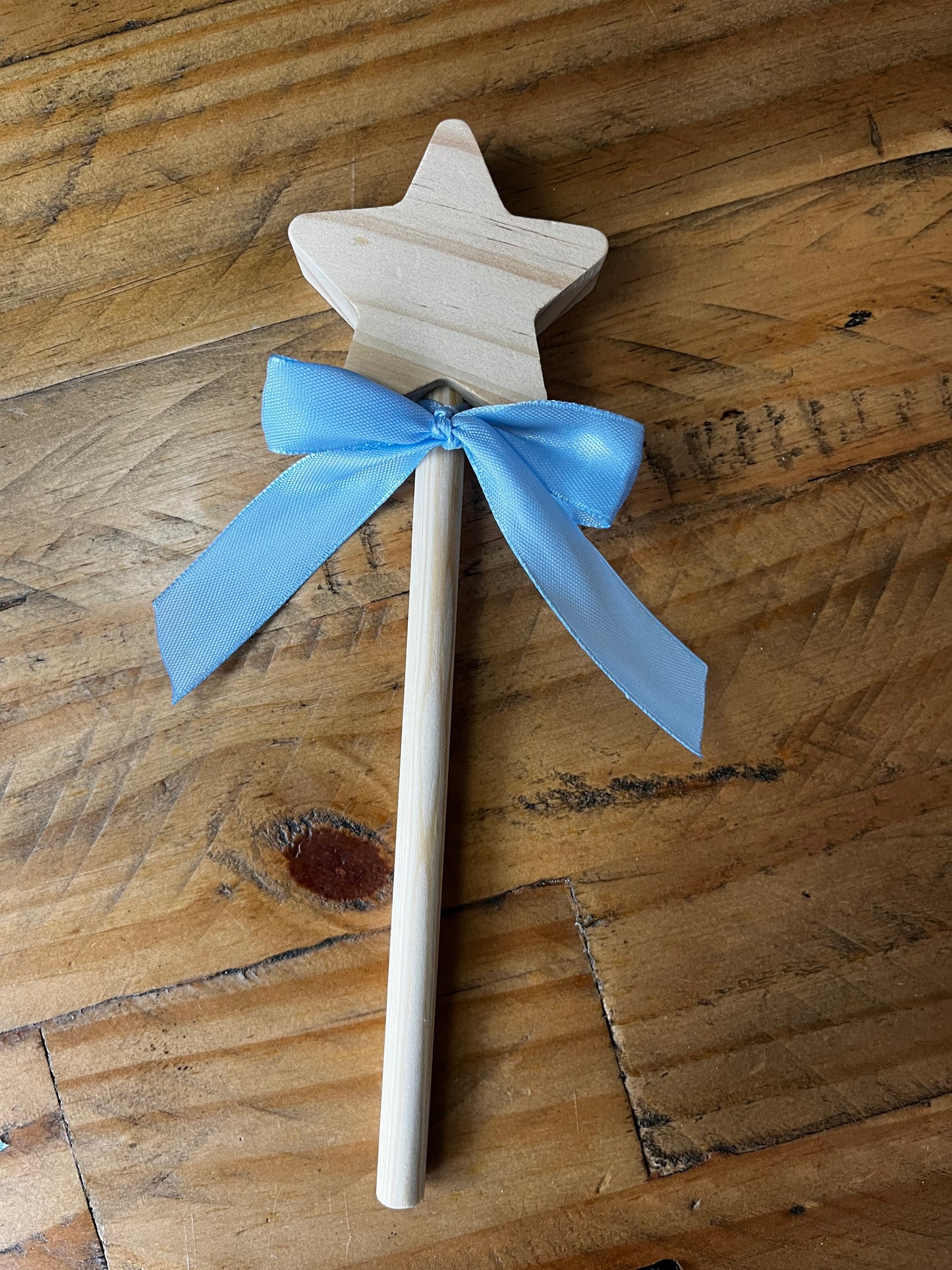 Personalised wooden star wand
