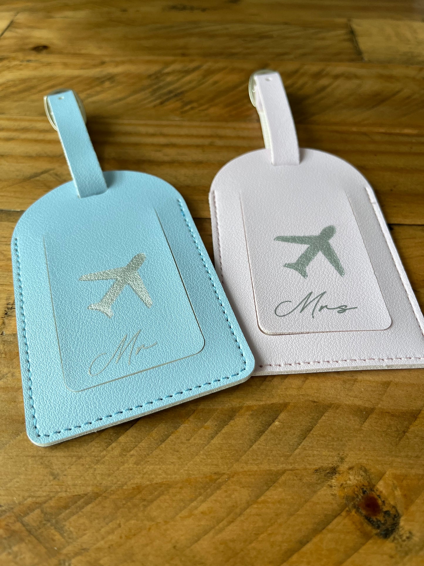 Personalised Luggage Tags - Blue, Pink or Grey
