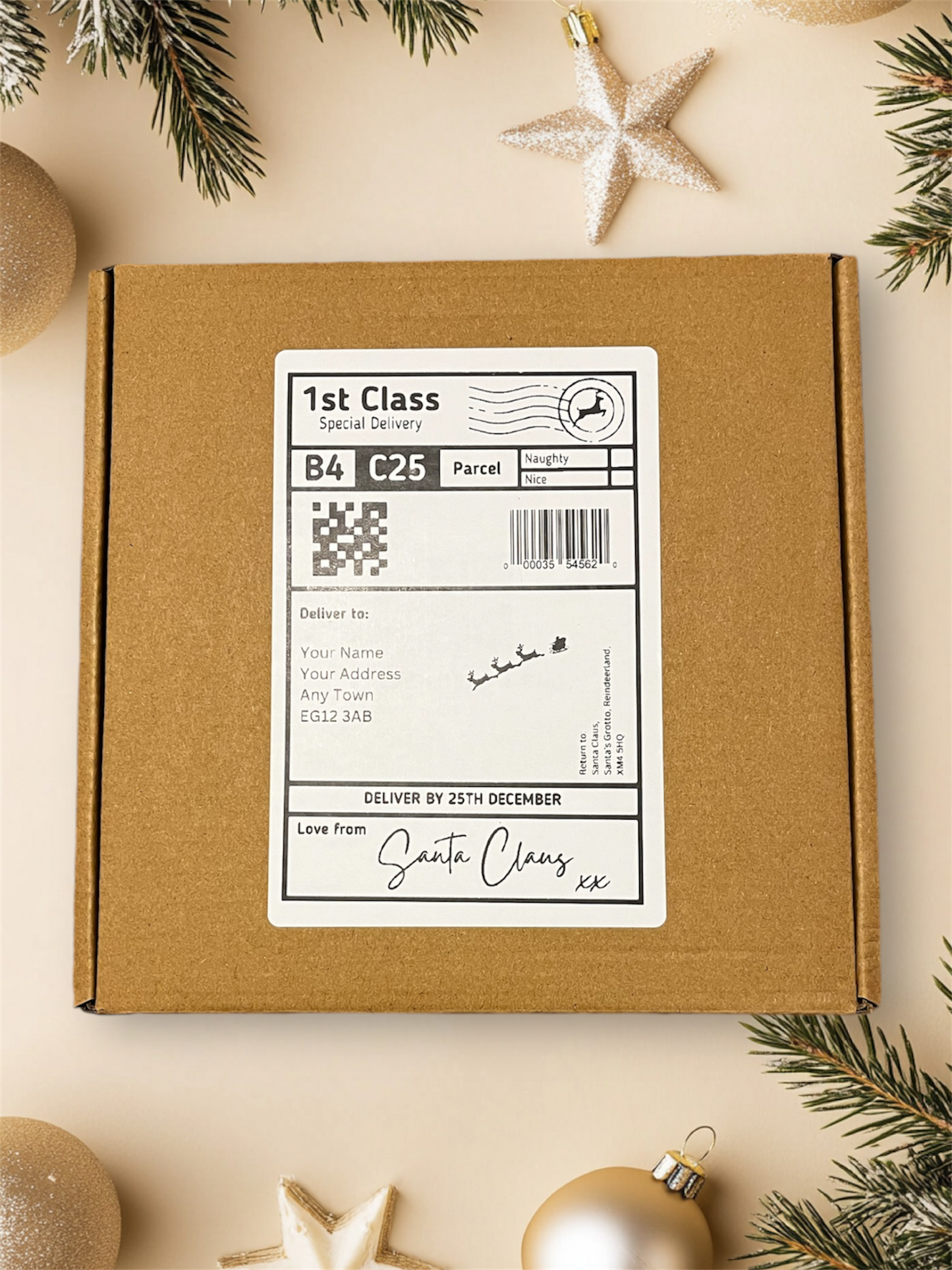 Custom Novelty Christmas Shipping Delivery Label