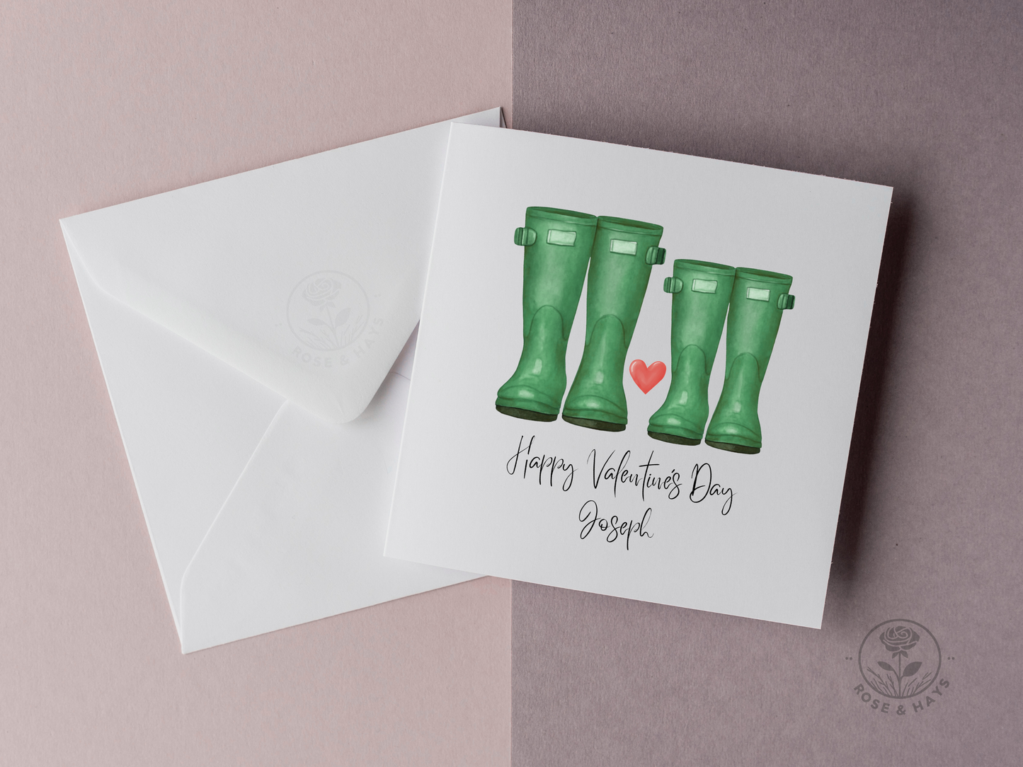 Personalised Valentine's Day Card - Countryside Inspired