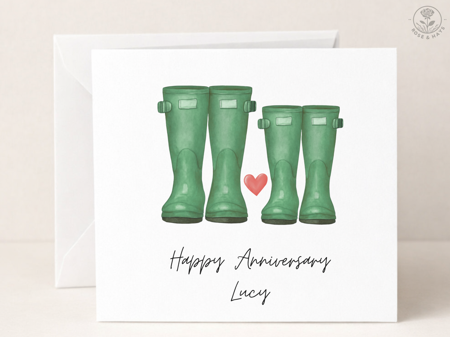 Personalised Anniversary Card - Countryside Inspired