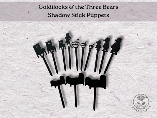 Goldilocks and the Three Bears Shadow Story Sticks