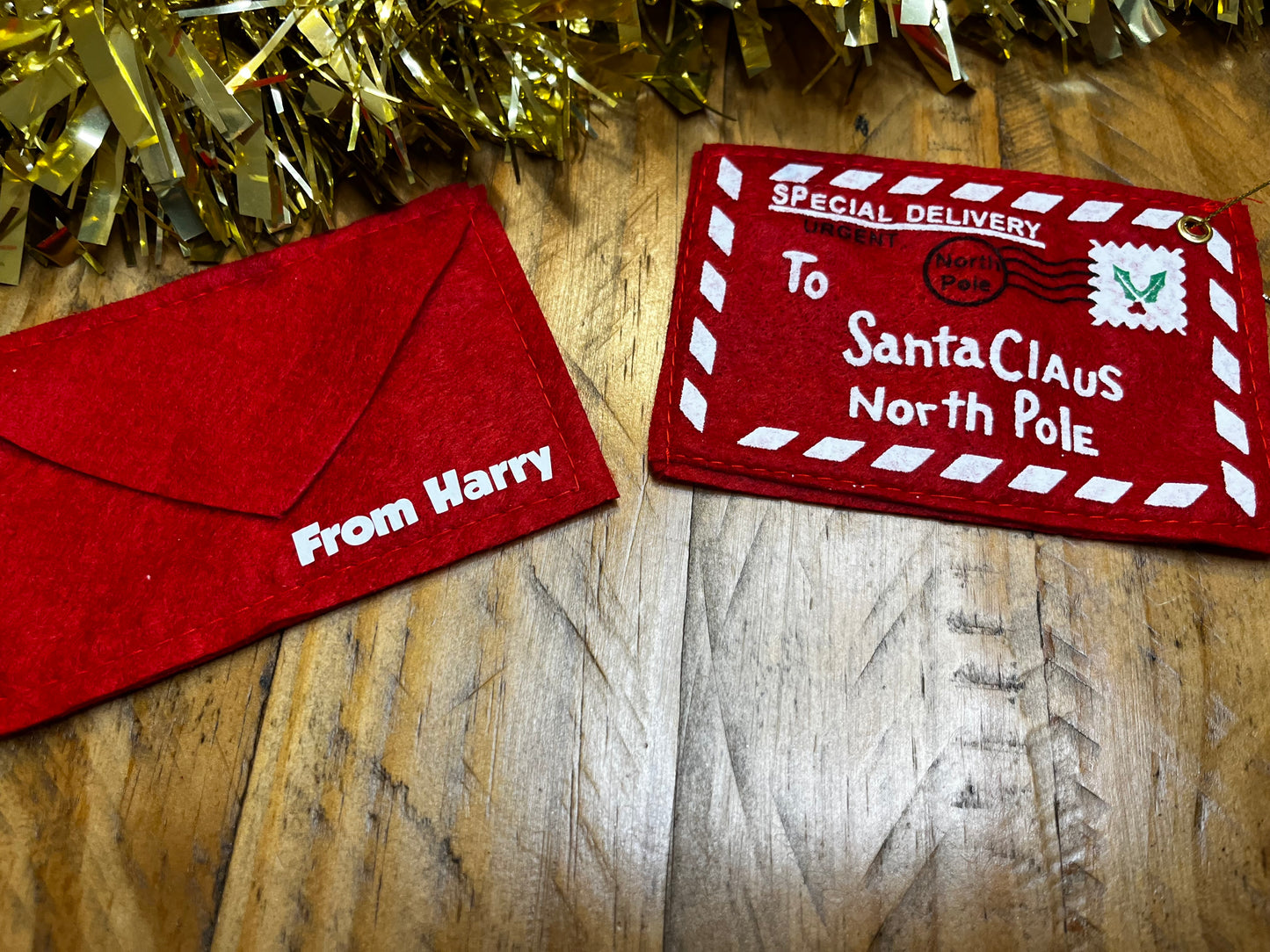 Letter to Santa Claus envelope decoration