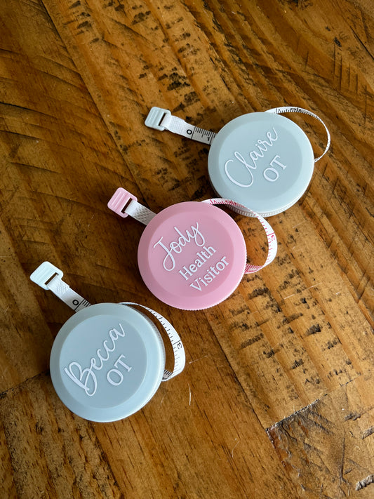 Personalised Health Care Workers Pocket Tape Measure