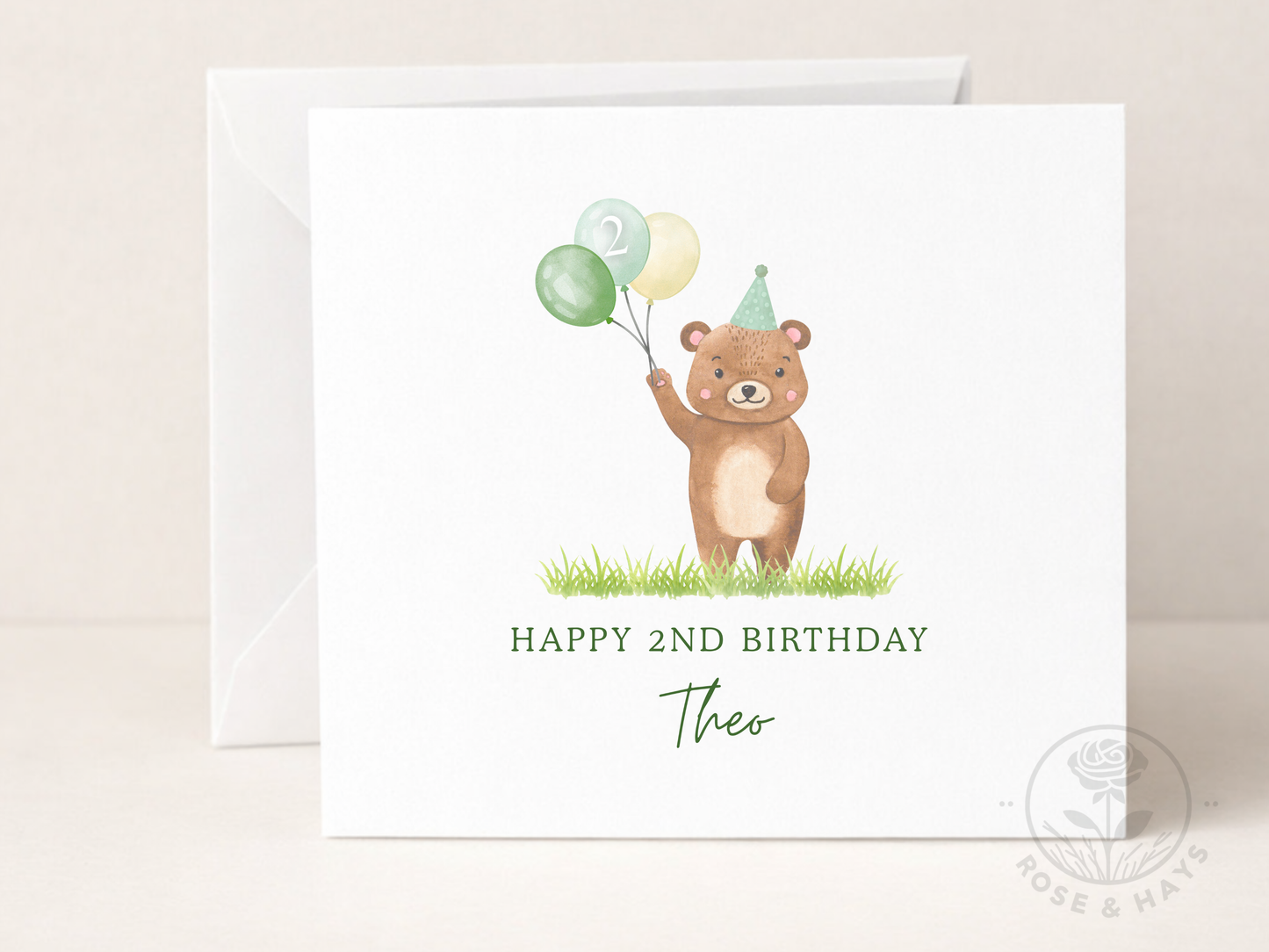 Personalised Birthday Bear Card
