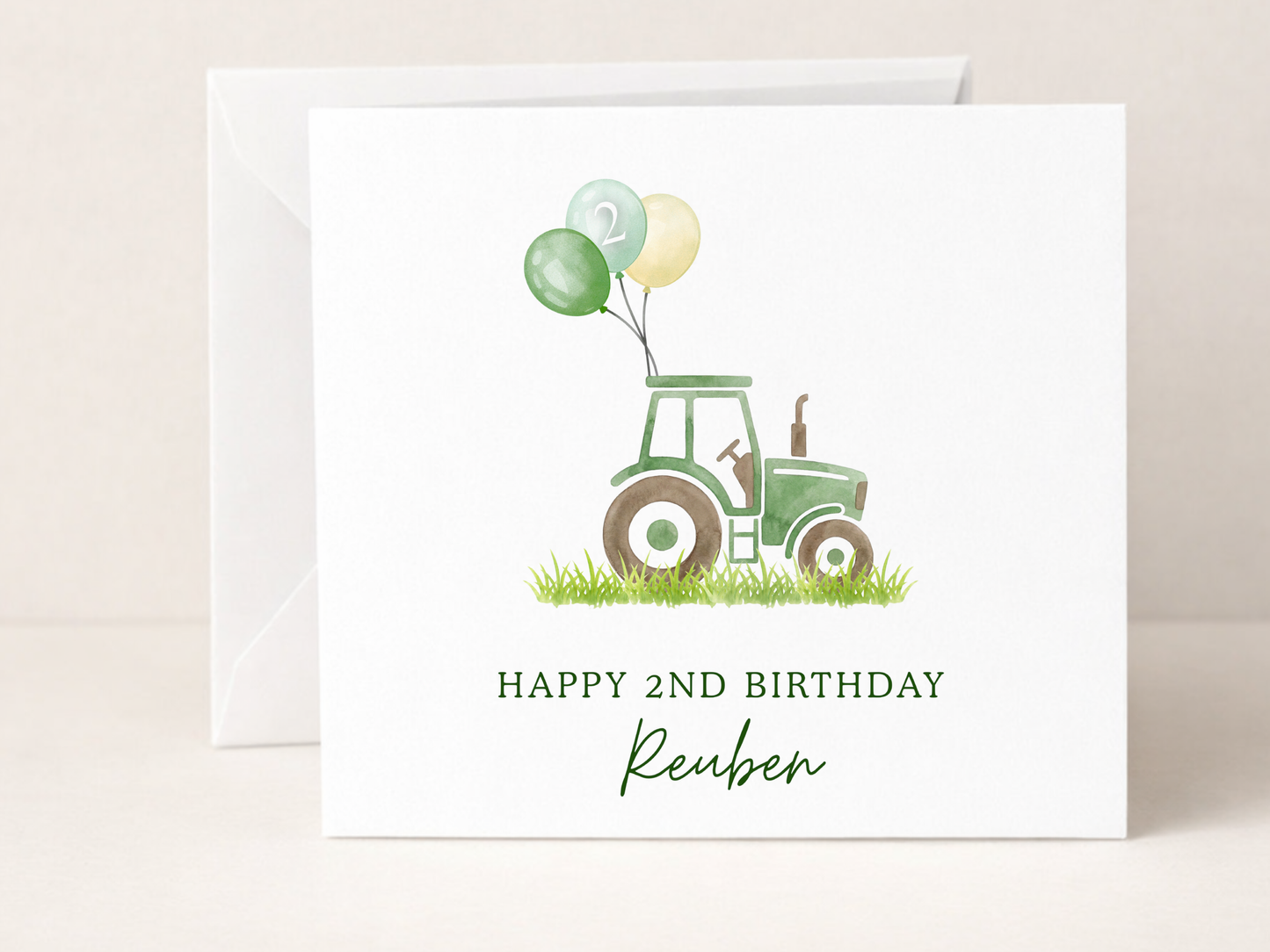 Personalised Tractor Birthday Card
