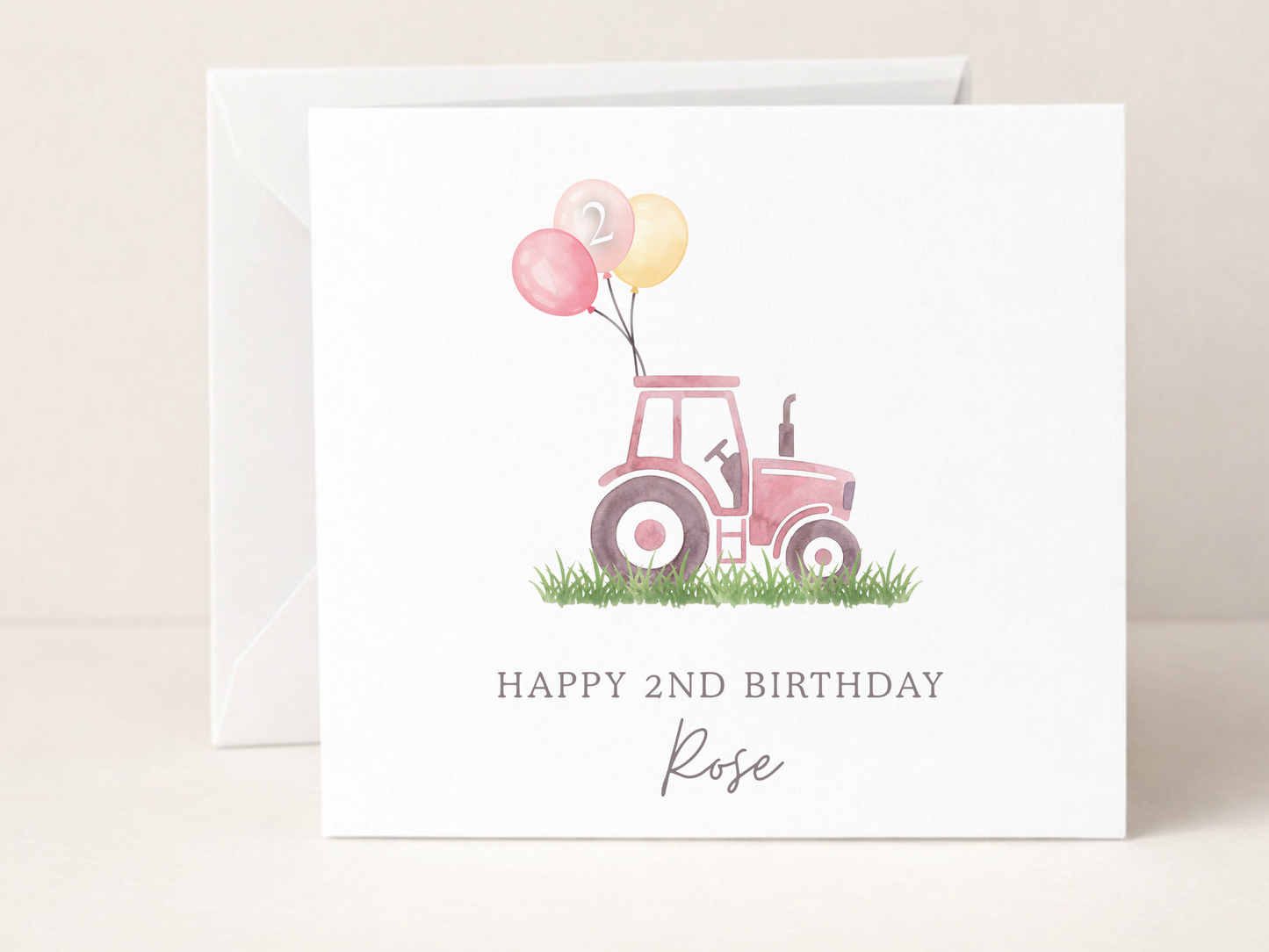 Personalised Tractor Birthday Card