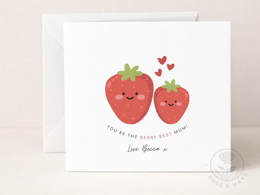 You’re The Berry Best Mum Personalised Card