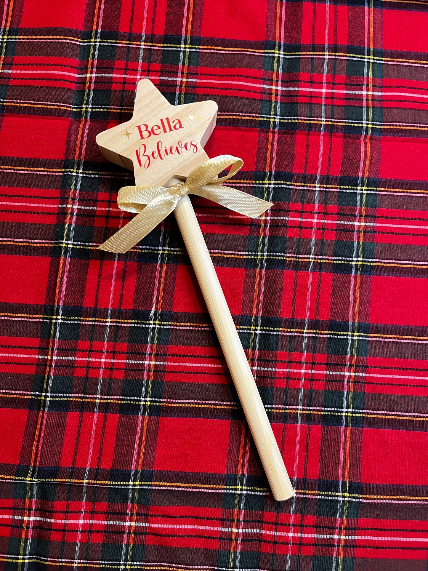 Personalised Christmas Wooden Star Wand