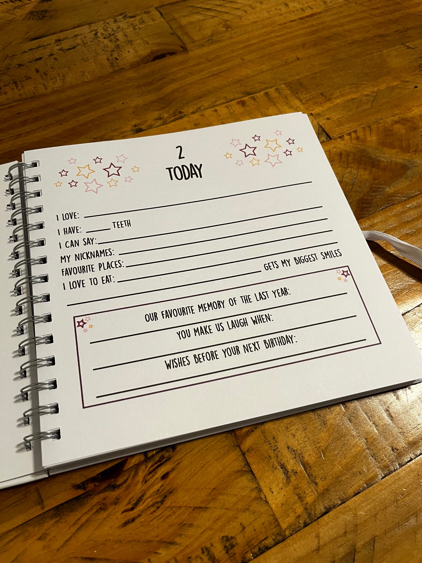Personalised Birthday Memory Book