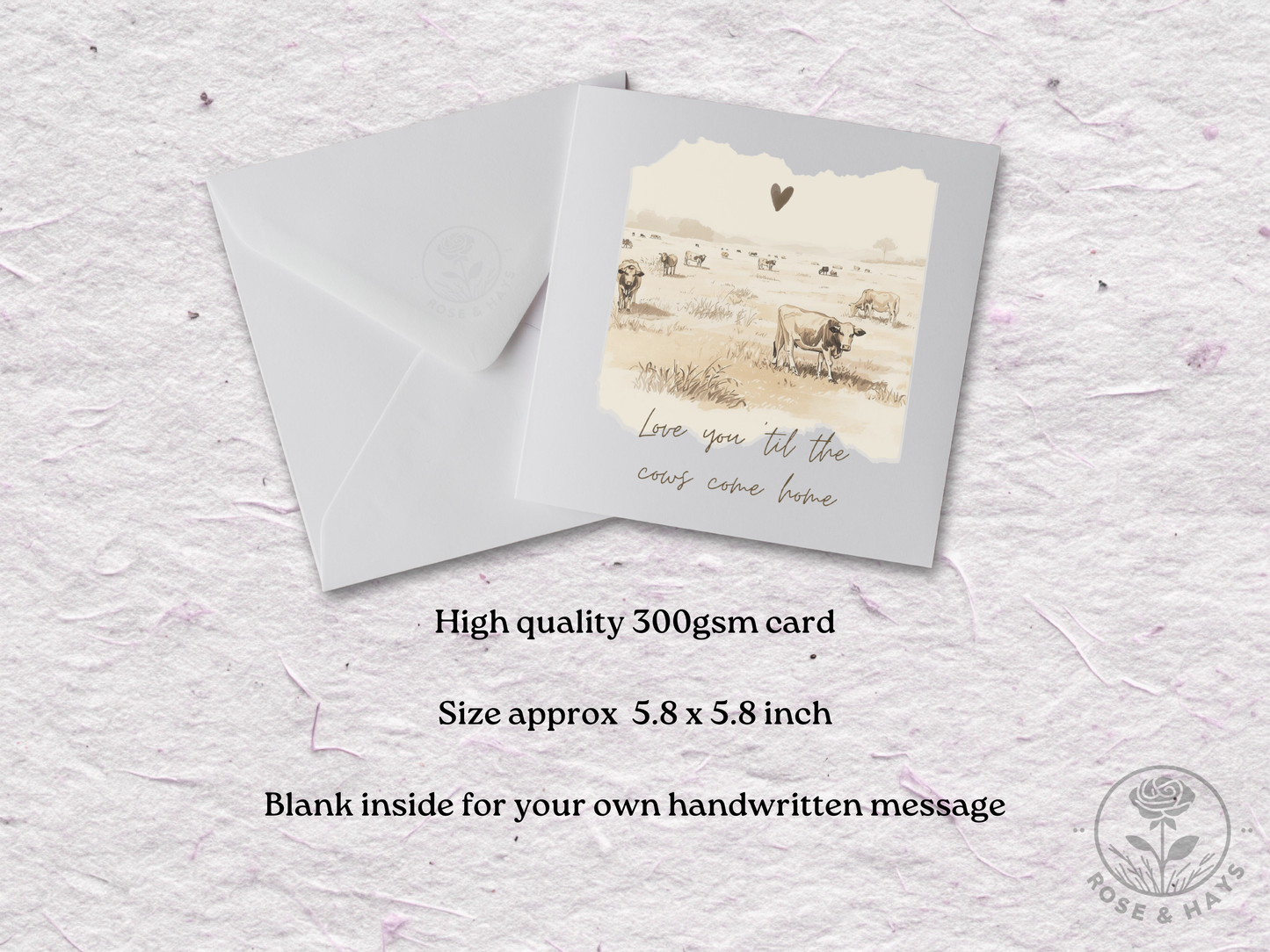 Love you 'til the cows come home card