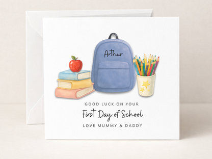 Personalised First Day of School Card
