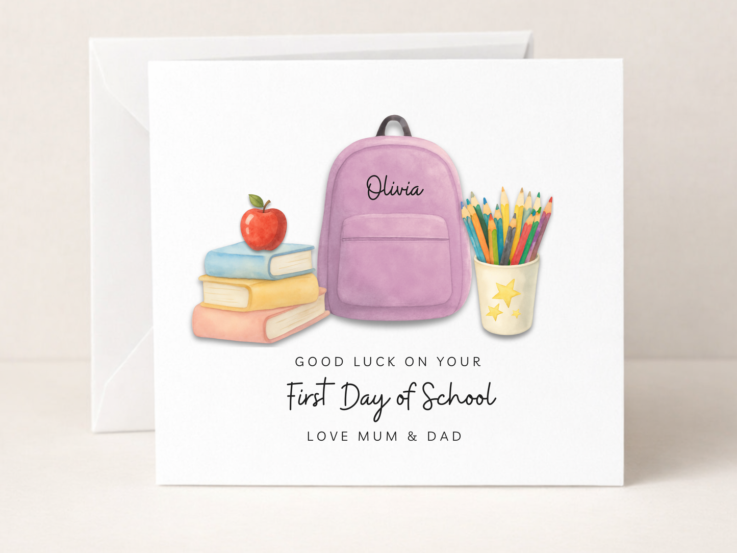 Personalised First Day of School Card