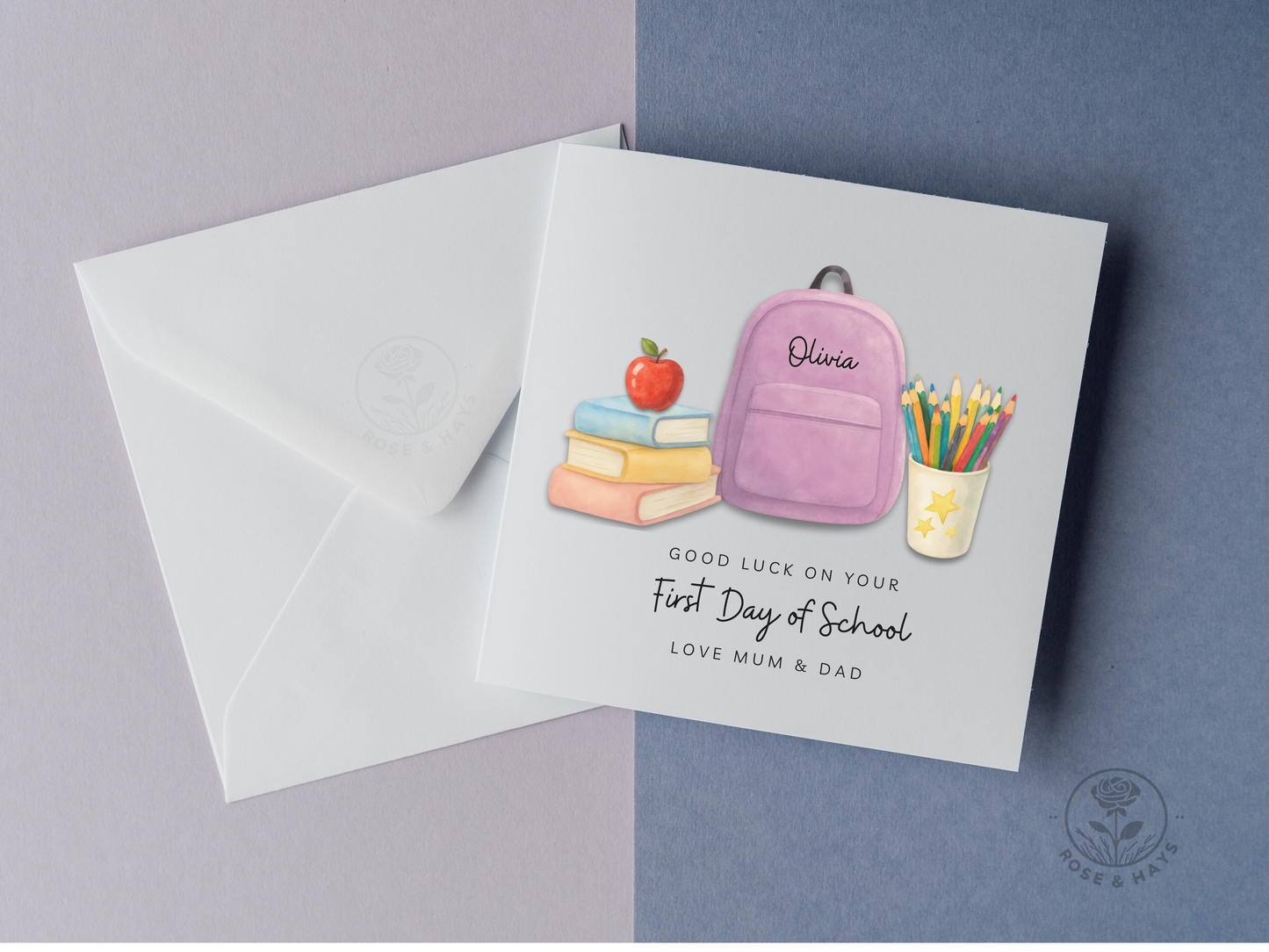 Personalised First Day of School Card