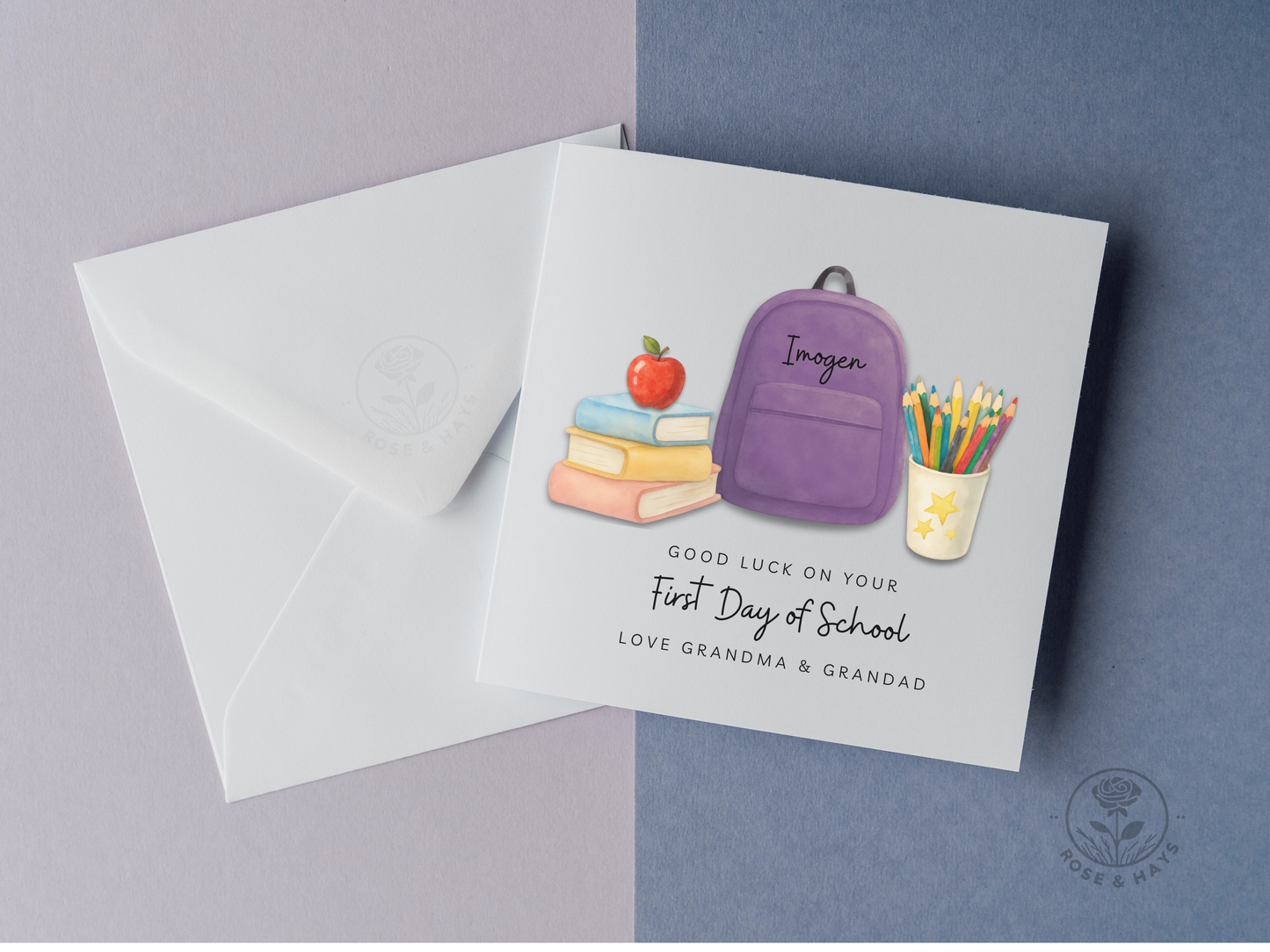 Personalised First Day of School Card