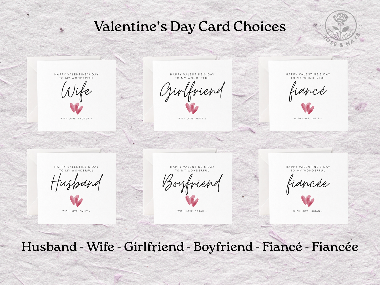 Personalised Valentine's Day Card - Hearts