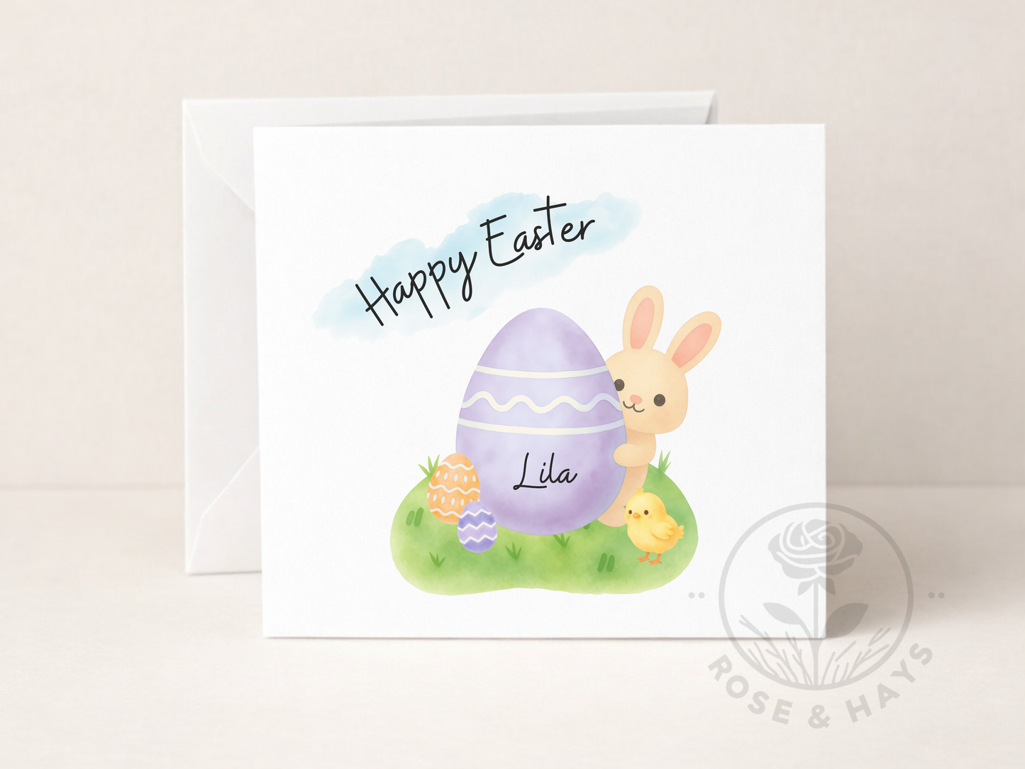 Personalised Happy Easter Card