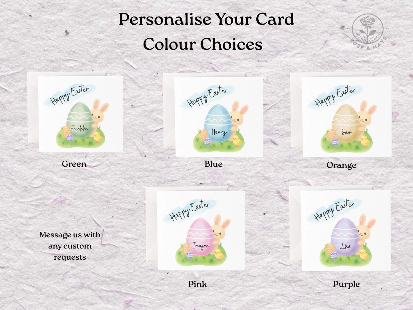 Personalised Happy Easter Card