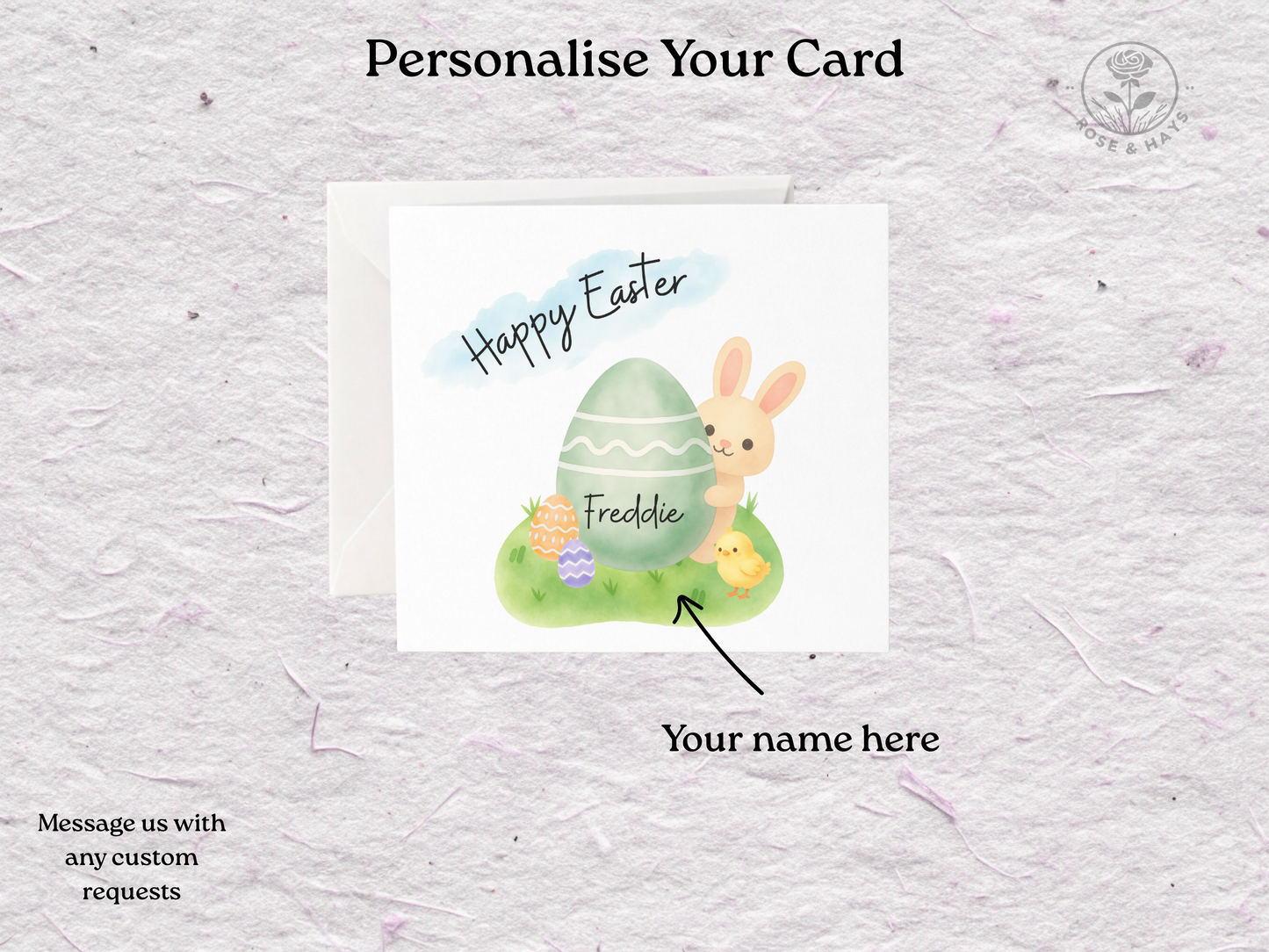 Personalised Happy Easter Card