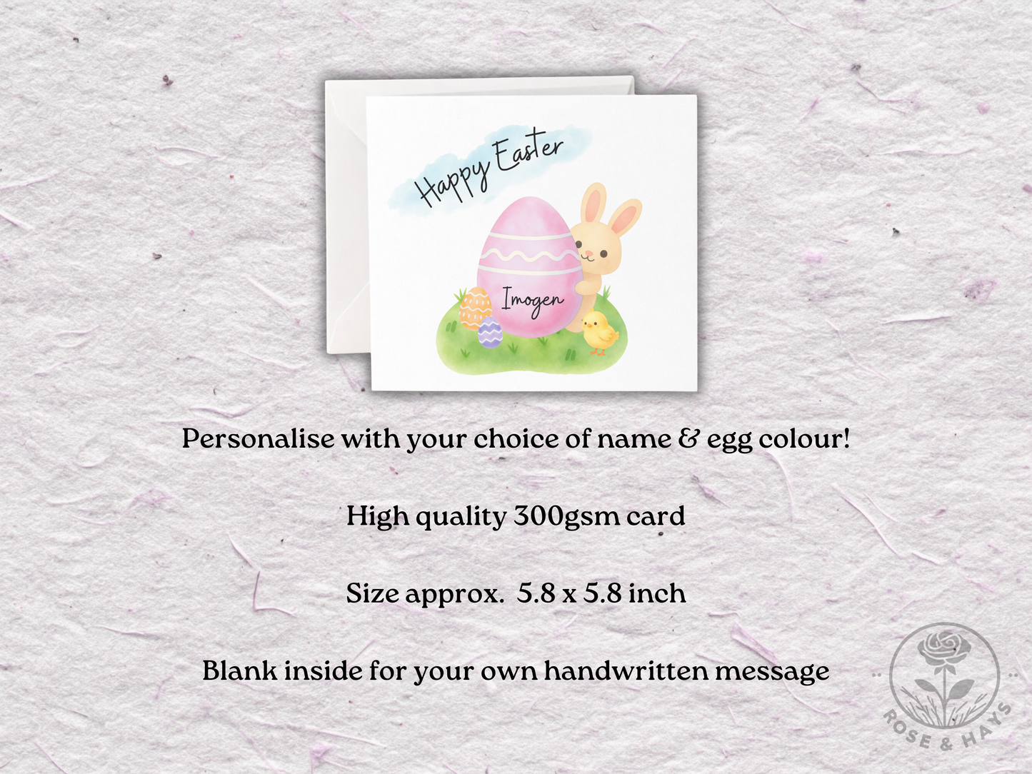 Personalised Happy Easter Card