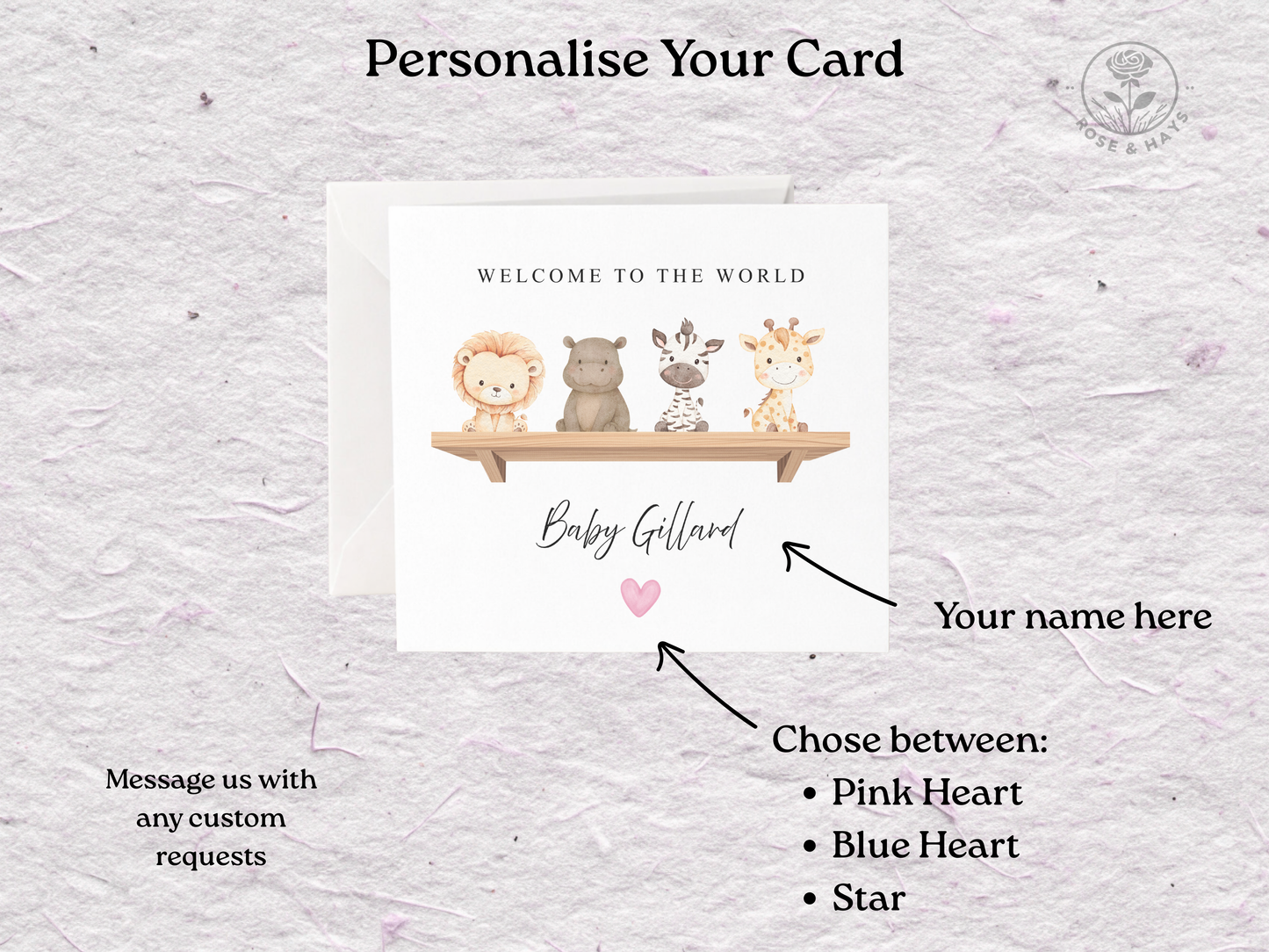 Personalised New Baby Card