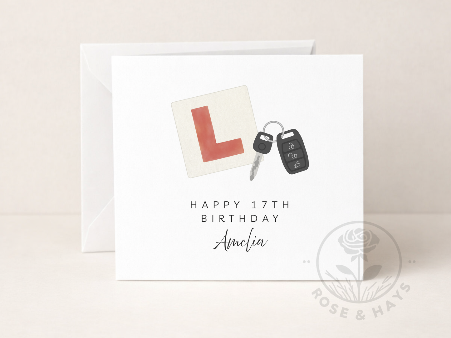 Personalised 17th Birthday Card