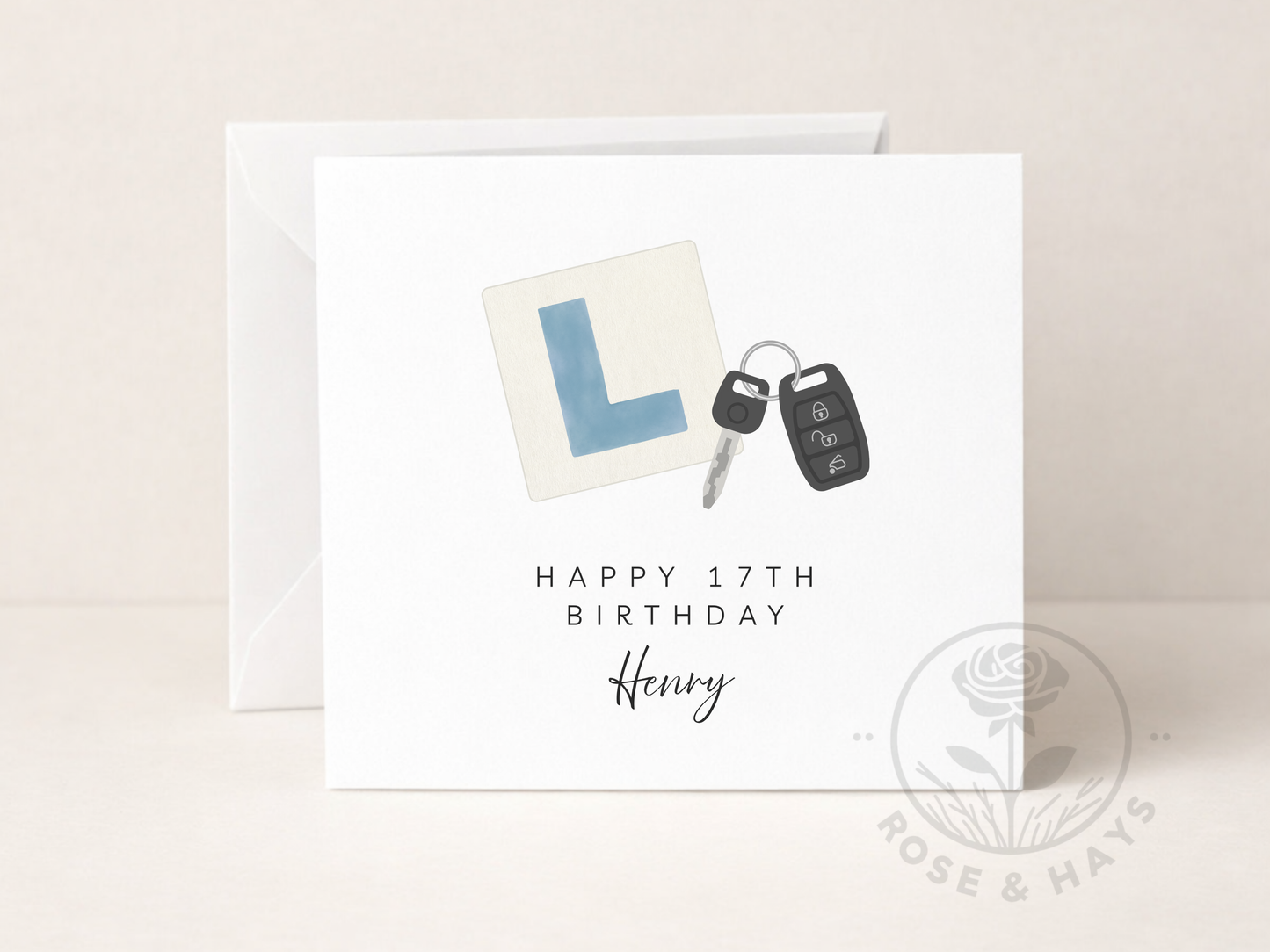 Personalised 17th Birthday Card