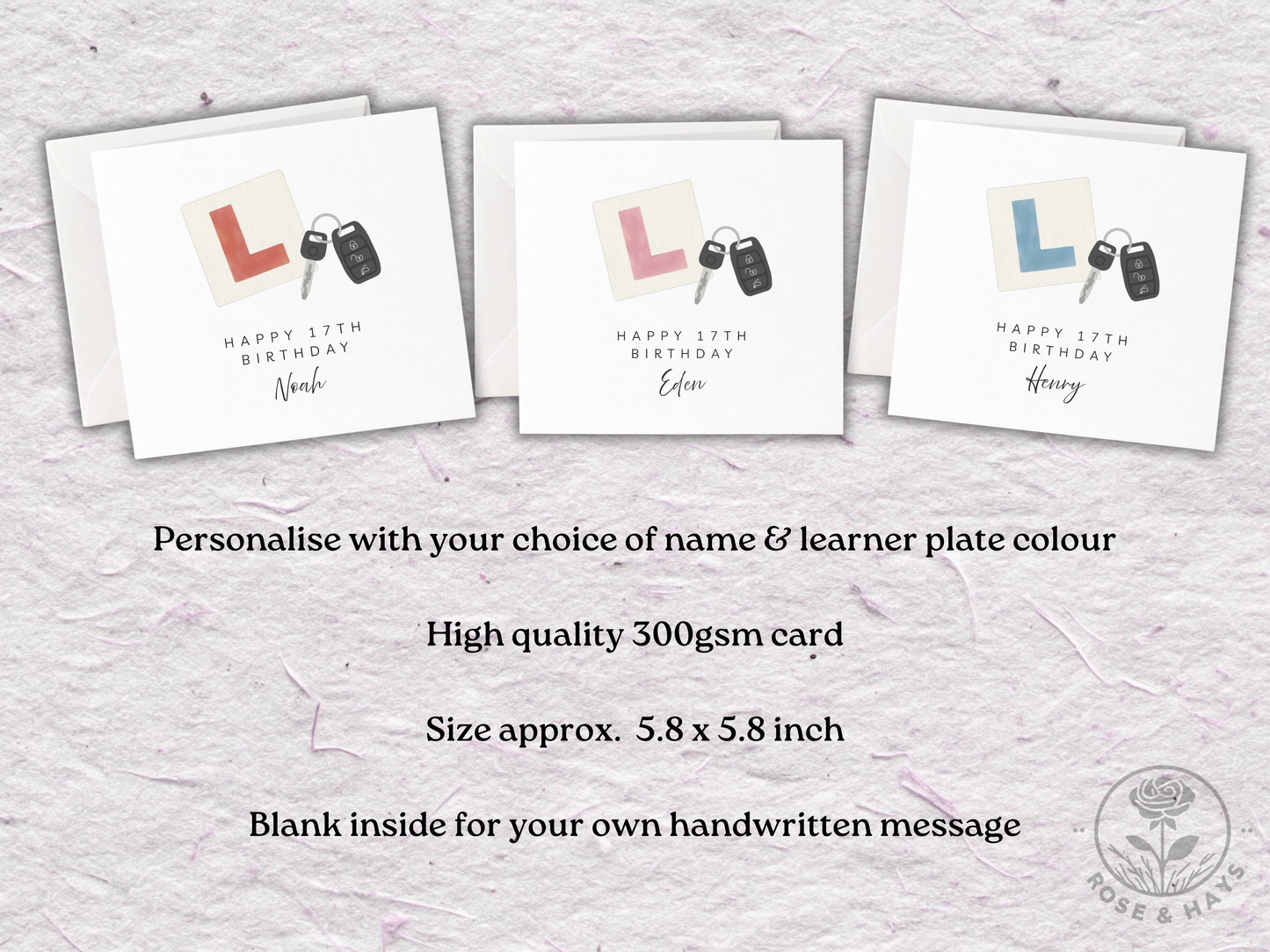 Personalised 17th Birthday Card
