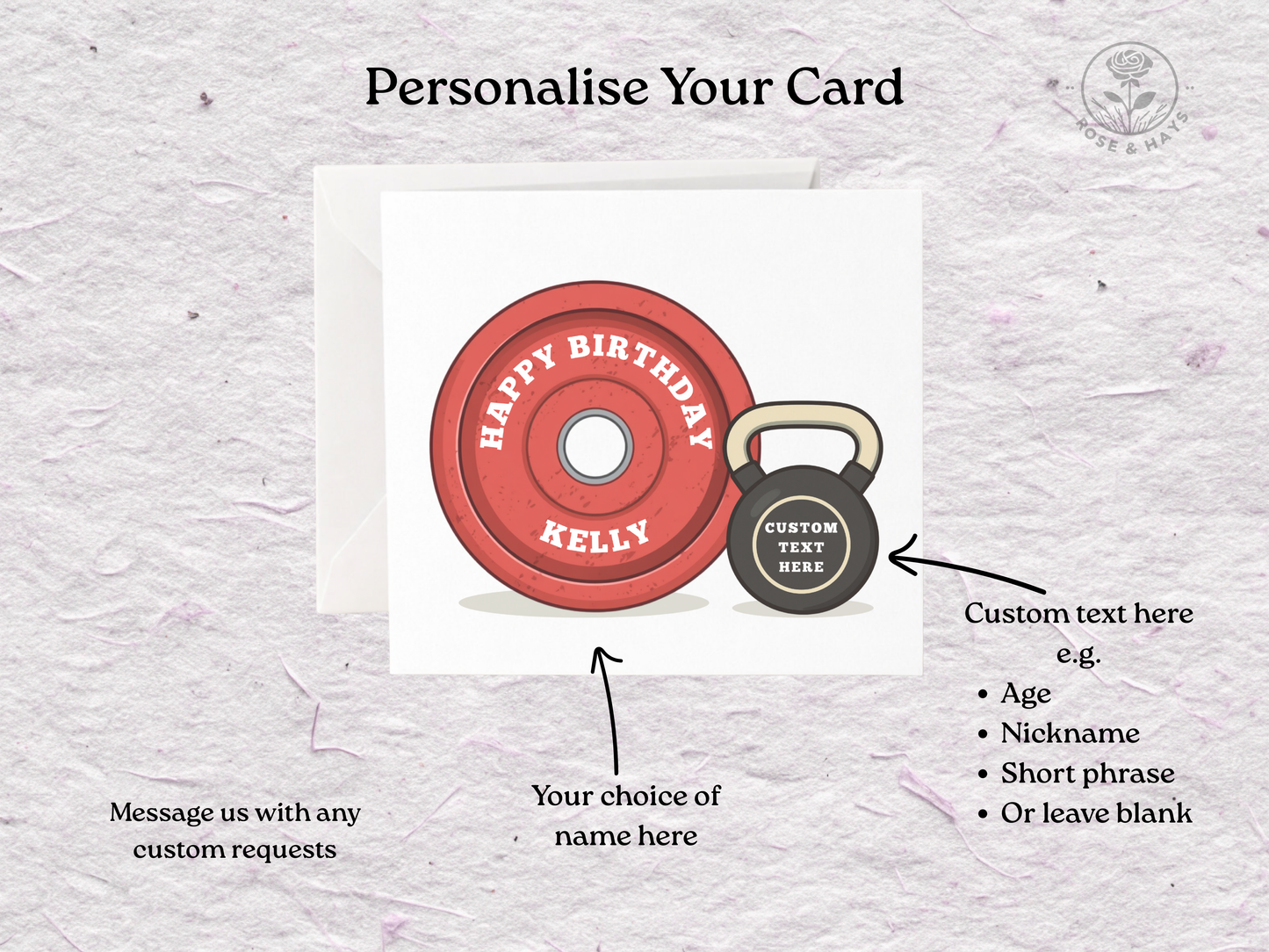 Personalised Gym Birthday Card