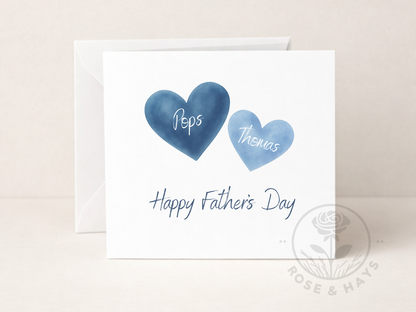 Father's Day Personalised Hearts Card