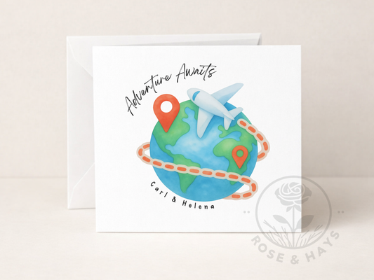 Adventure Awaits Personalised Travelling Card