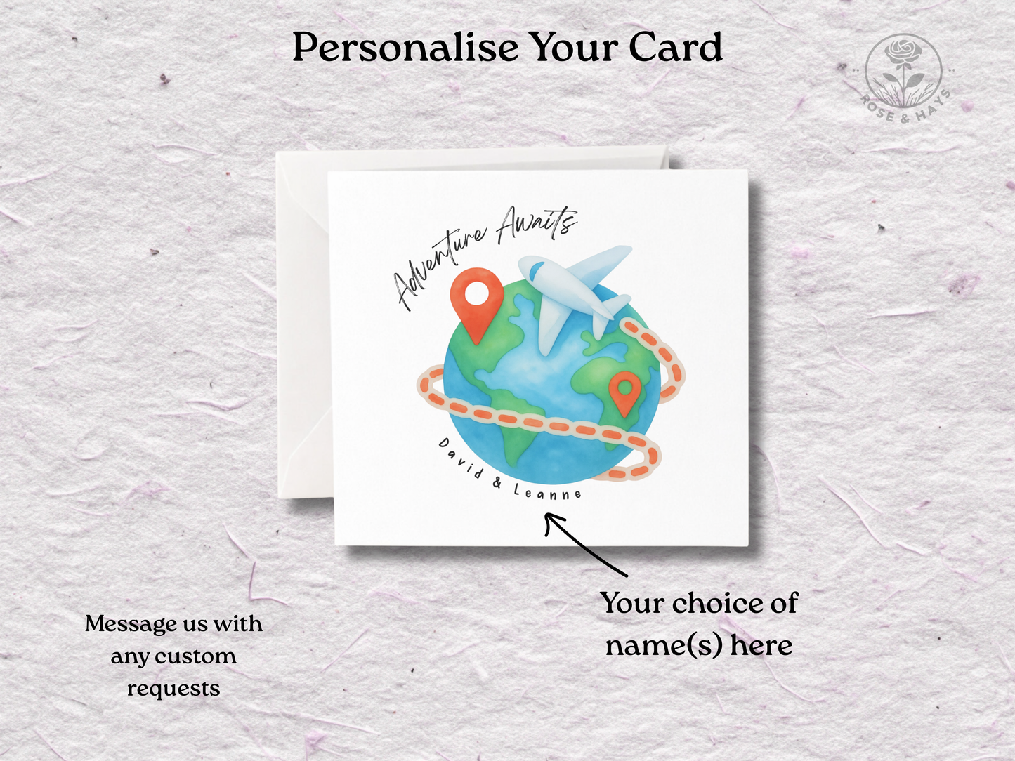 Adventure Awaits Personalised Travelling Card