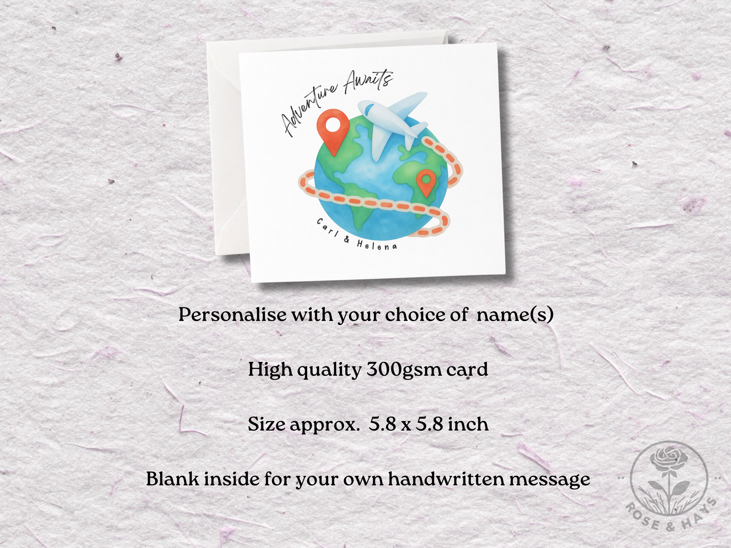 Adventure Awaits Personalised Travelling Card