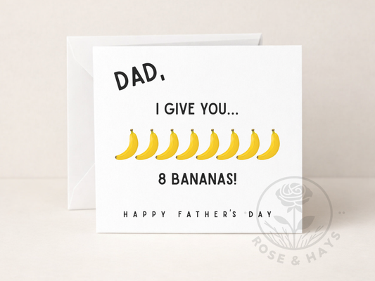 Father's Day 8 Bananas Rating Card