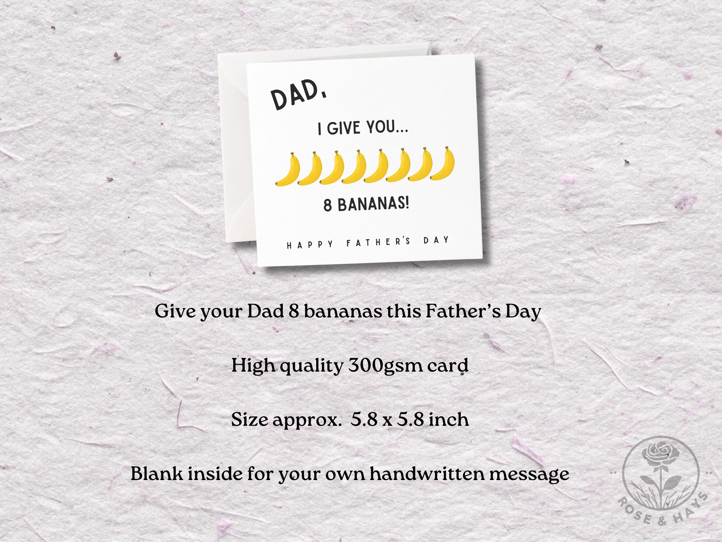 Father's Day 8 Bananas Rating Card