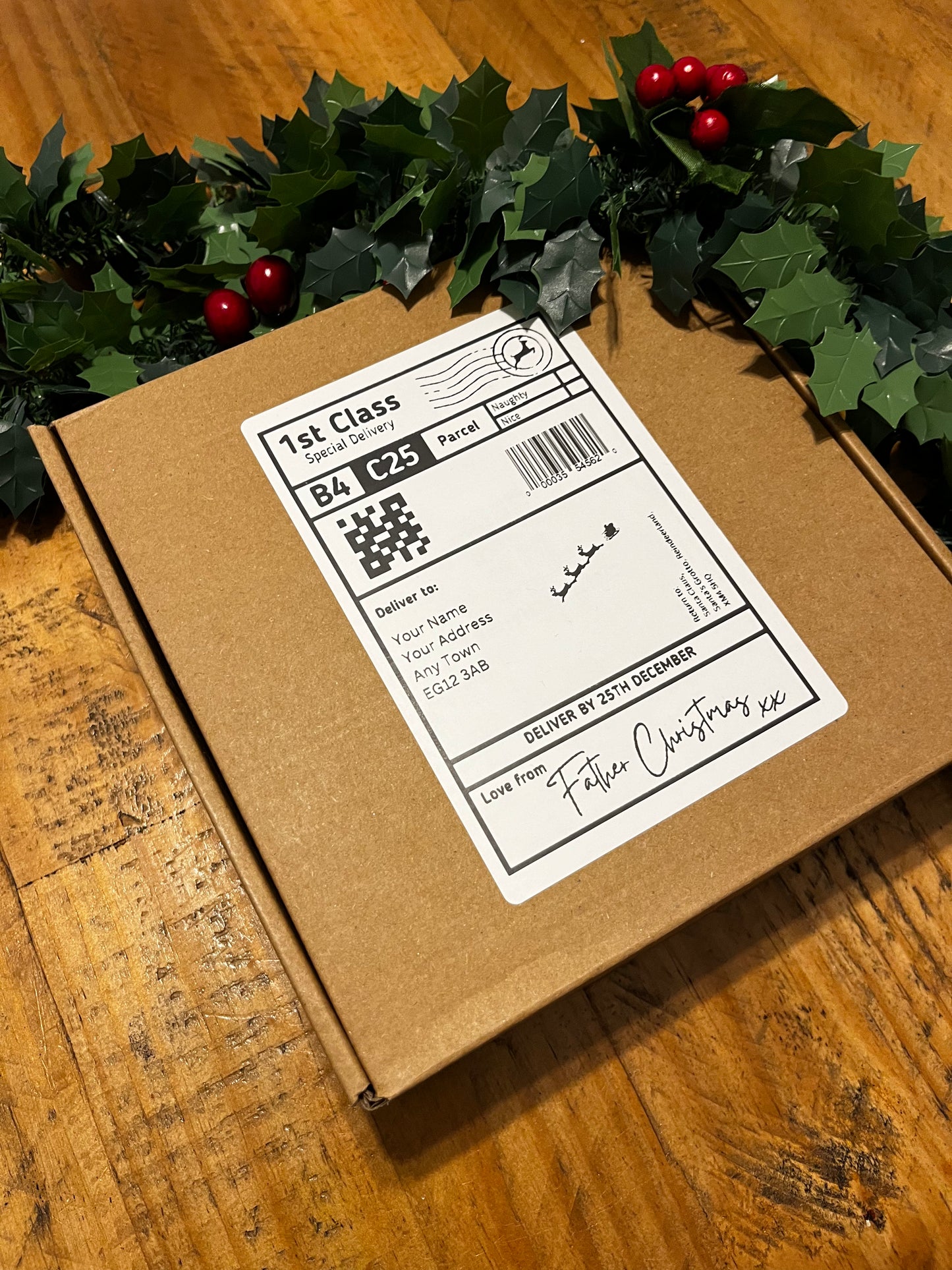 Custom Novelty Christmas Shipping Delivery Label