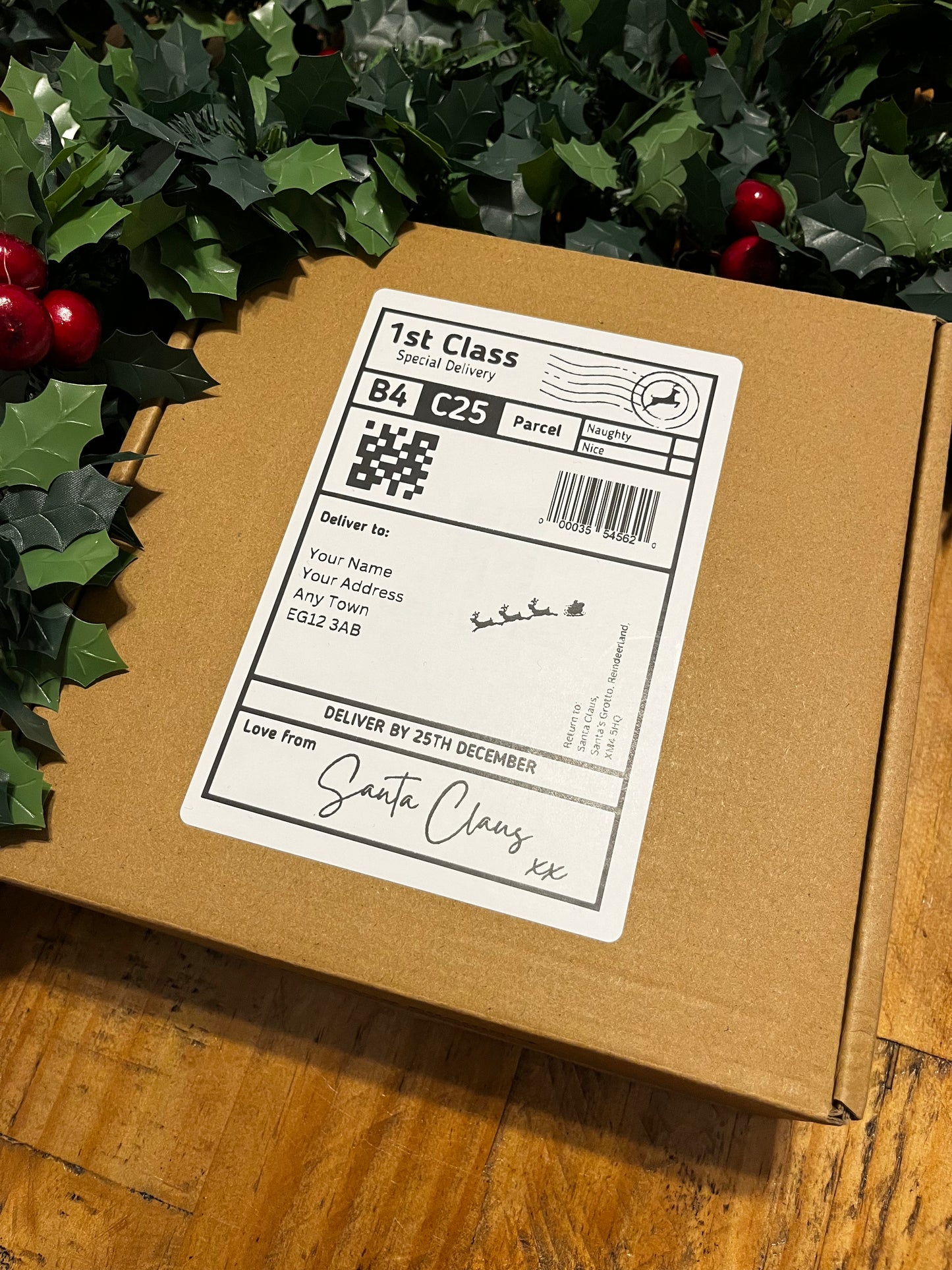 Custom Novelty Christmas Shipping Delivery Label