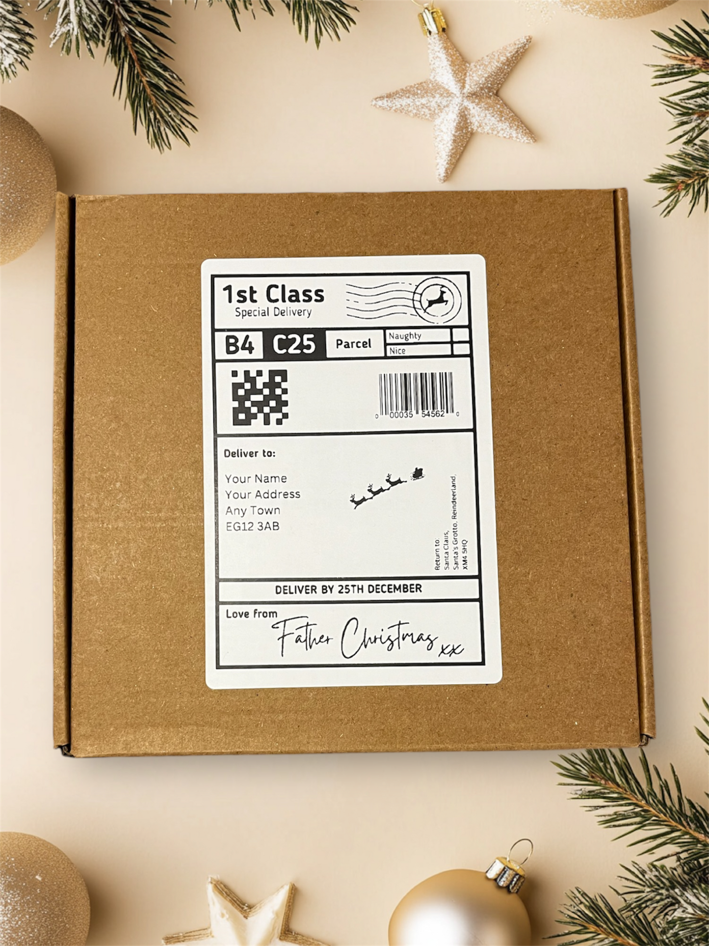 Custom Novelty Christmas Shipping Delivery Label