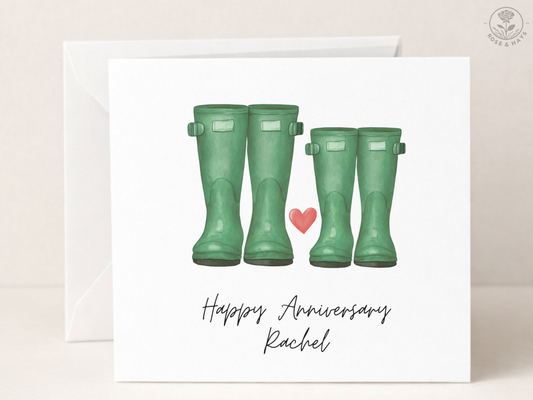 Personalised Anniversary Card - Countryside Inspired