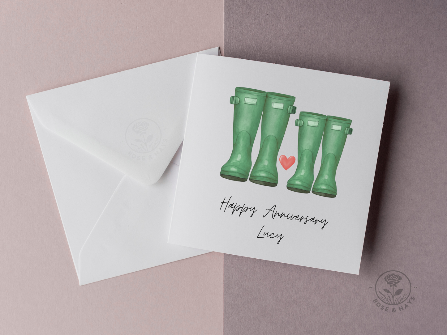 Personalised Anniversary Card - Countryside Inspired