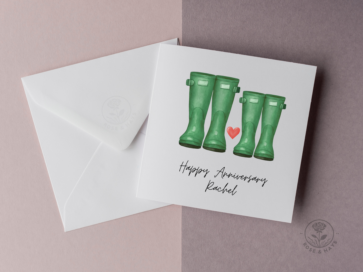 Personalised Anniversary Card - Countryside Inspired