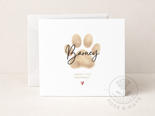 barney dog birthday card