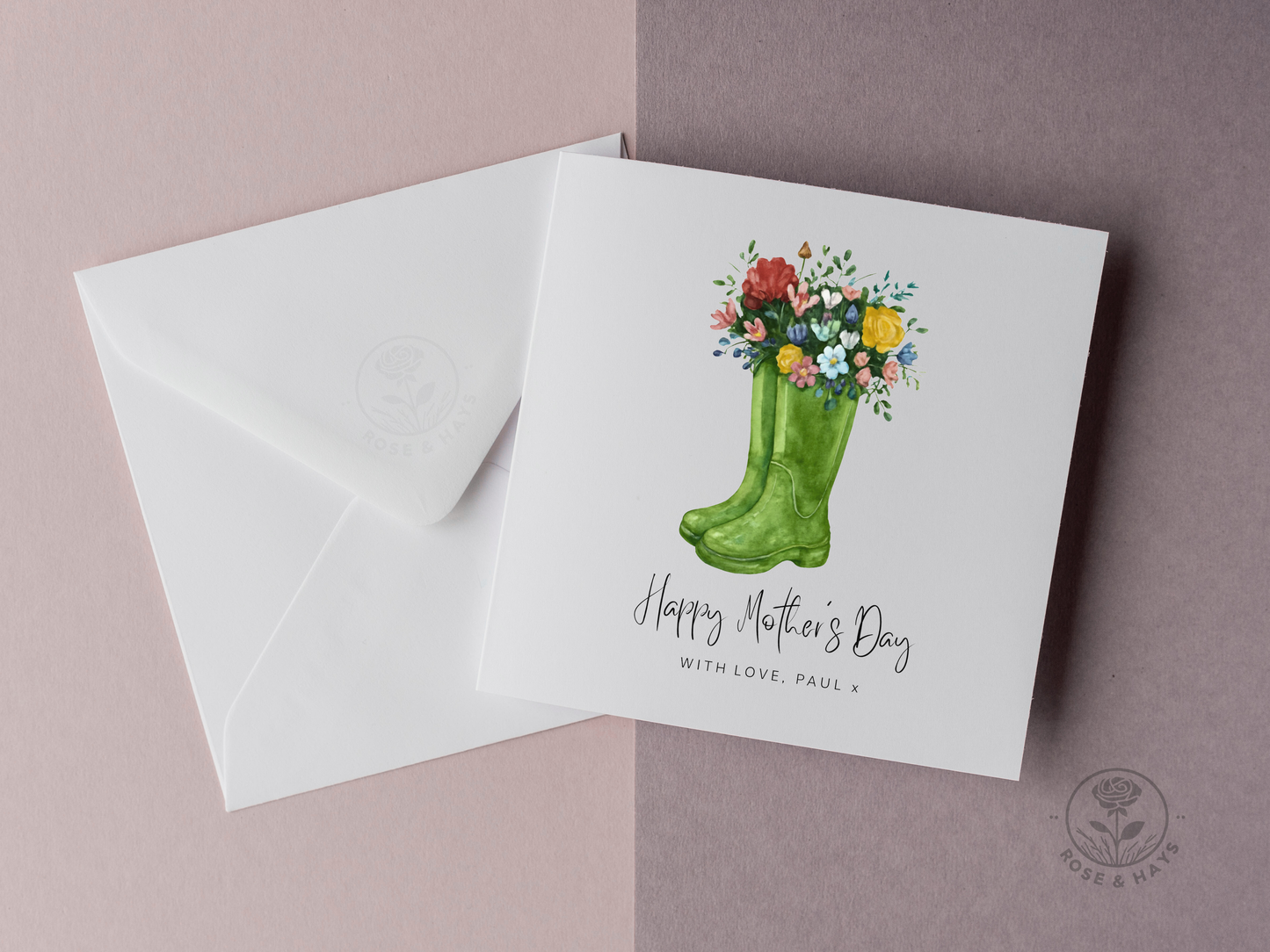 Mother’s Day Card - Floral Wellies