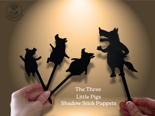 The Three Little Pigs Shadow Story Sticks