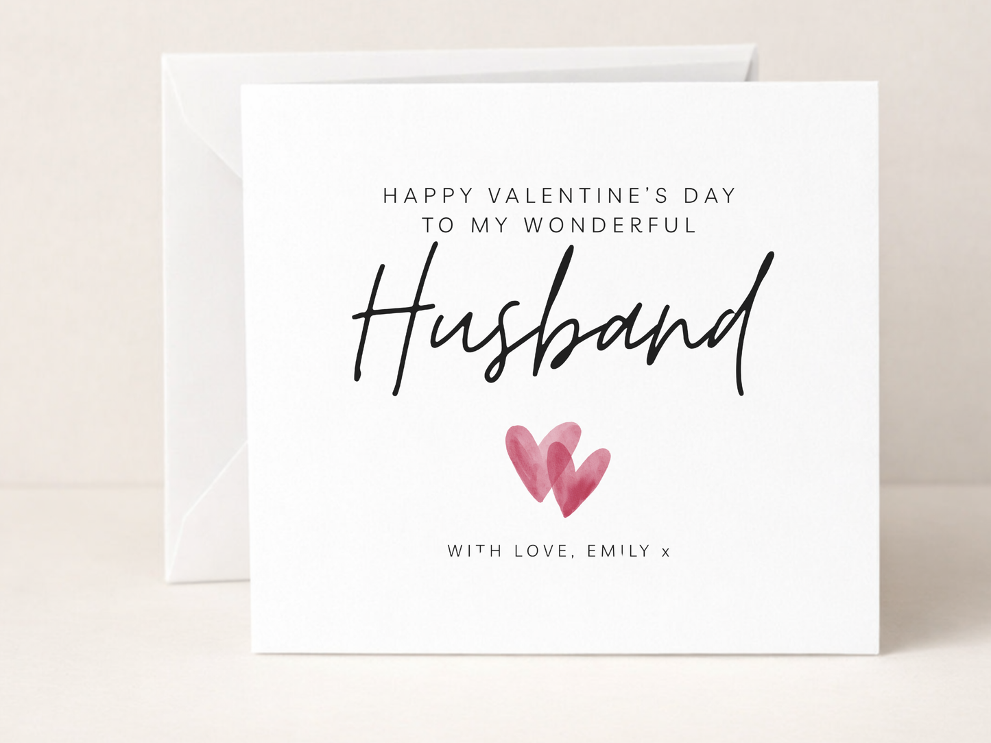 Personalised Valentine's Day Card - Hearts