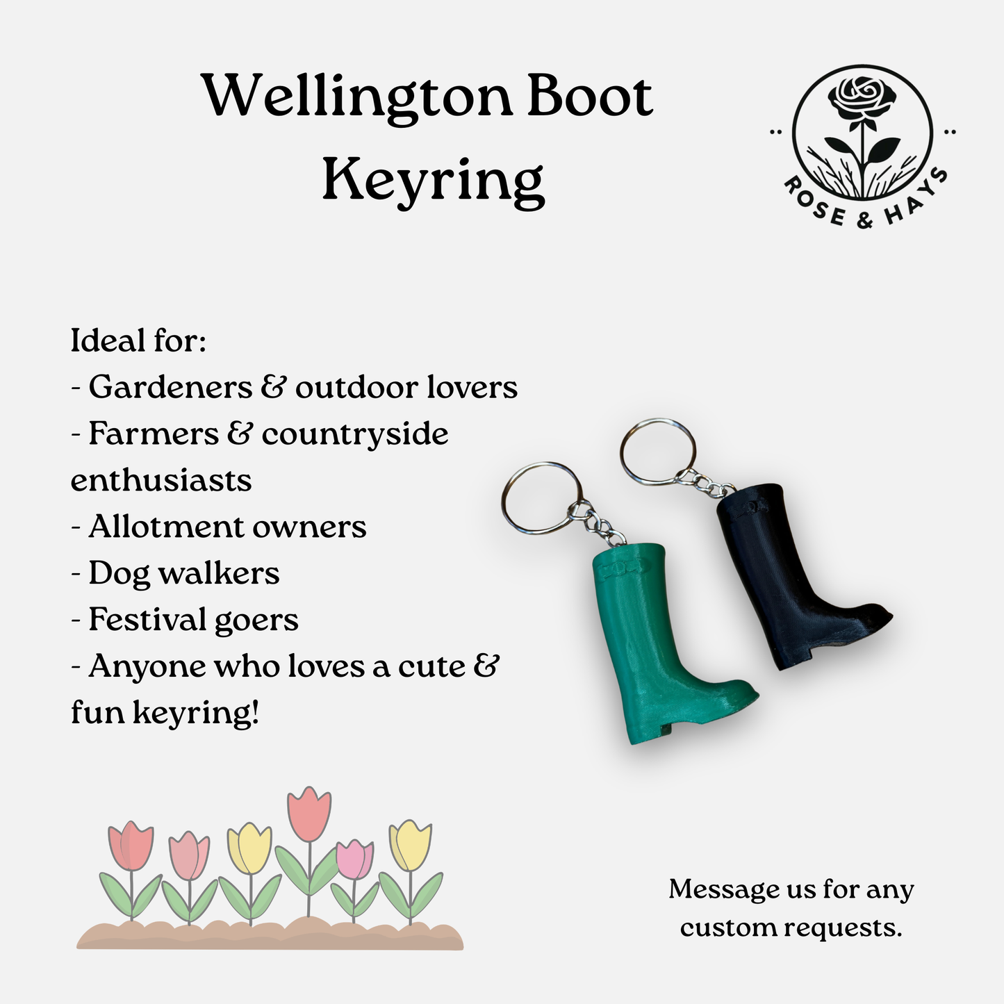 Wellington Boot Keyring